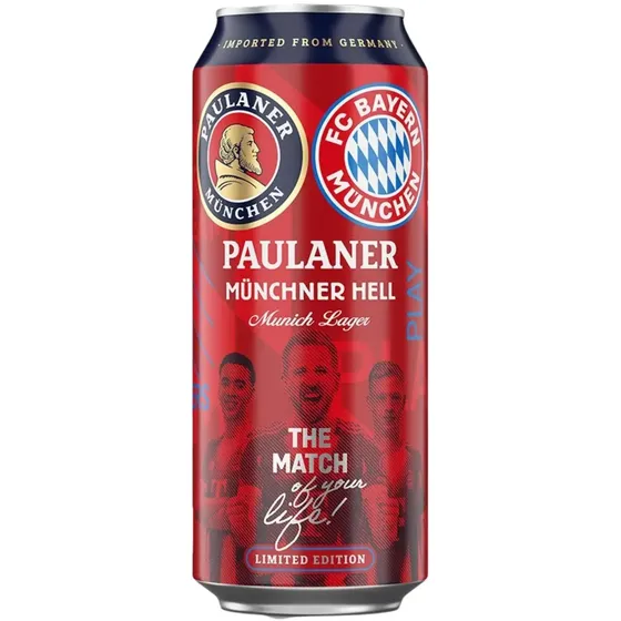 Cerveja Munchner Hell Paulaner Edição Limitada Fc Bayern Munich 500ml