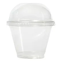 Vasos Con Tapa Domo Transparente 9 Onzas