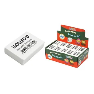 Borracha Branca Escolar Escritório N°60 Caixa Com 60 Leo&leo Cor Branco Borracha Branca Escolar Escritório N°60 Caixa Com 60 Leo&leo Cor Branco