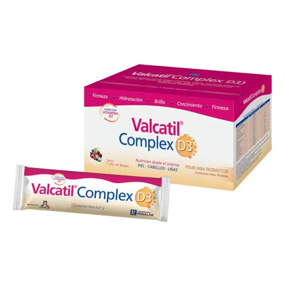 Valcatil Complex D3 Sobres Polvo Nutrición Piel Cabello Uñas