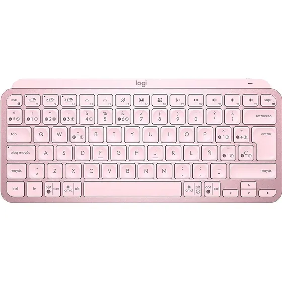 Teclado Bluetooth Logitech Master Series Mx Keys Mini Amv Color del teclado Rosa Idioma Español