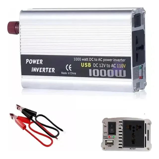 Convertidor De Corriente Auto Para Auto 1000w 12 A 110v