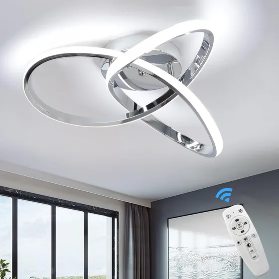 Moderna Lámpara De Techo Led Colgante Diseño Curvo 