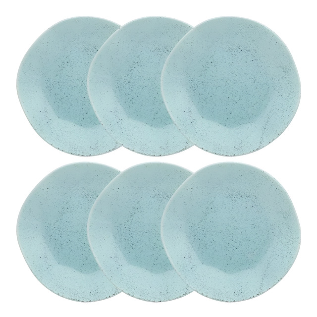 Jogo De 6 Pratos Rasos Ryo Blue Bay 27,5 Cm Oxford Jogo De 6 Pratos Rasos Ryo Blue Bay 27,5 Cm Oxford