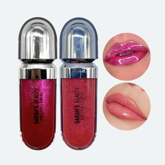 Lábios Deslumbrantes Com Kit 2 Gloss Labial - Sarah's Beaut