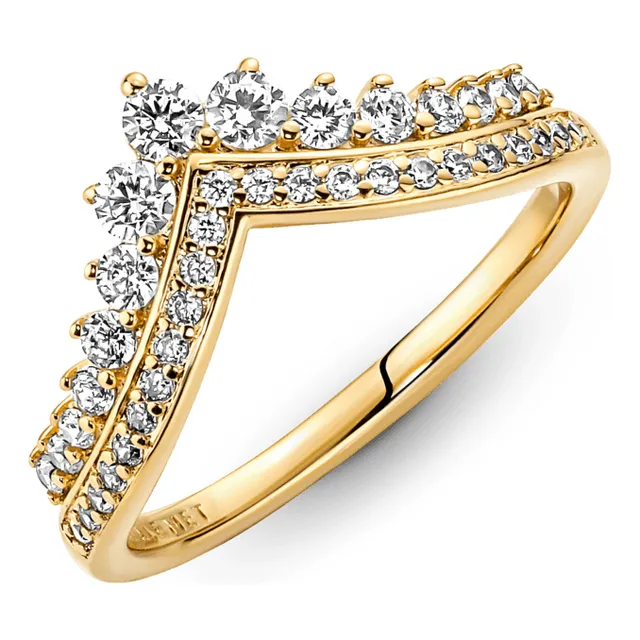 Anillo Promesa Deseo De La Princesa Plata Ley 925 / Gold 14k