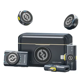 Microfone Hollyland Lark M2 Duo Combo Duplo Para 2 Pessoas Cor Preto Microfone Hollyland Lark M2 Duo Combo Duplo Para 2 Pessoas Cor Preto