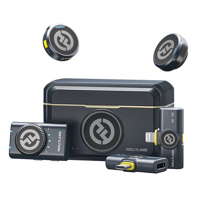 Microfone Hollyland Lark M2 Duo Combo Duplo Para 2 Pessoas Cor Preto Microfone Hollyland Lark M2 Duo Combo Duplo Para 2 Pessoas Cor Preto