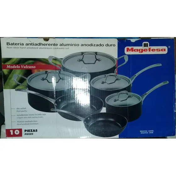 Juego De Ollas Magefesa Vulcano Importadas De 10 Piezas