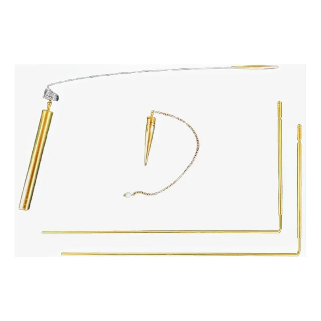 Aurameter+varilla+péndulo Testigo. Radiestesia. 100% Bronce.