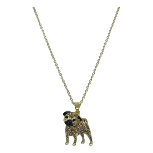 Collar Accesorio Joyeria Con Colgante De Mascota ( Pug )
