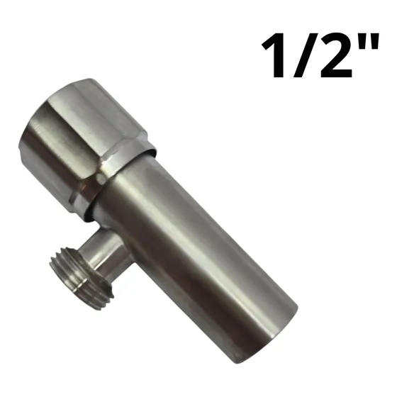 Llave De Arresto 1/2 Macho Hembra Metalica Cod 066
