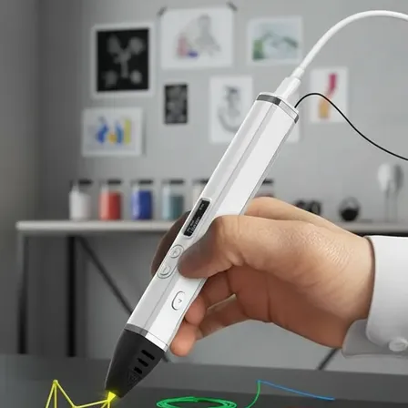 Set Lapiz Bolígrafo Impresora 3d +filamento Impresora 3d Blanco