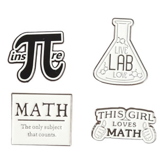 Set De Pines Broches De Matemáticas Con Broche Metálico Set De Pines Broches De Matemáticas Con Broche Metálico