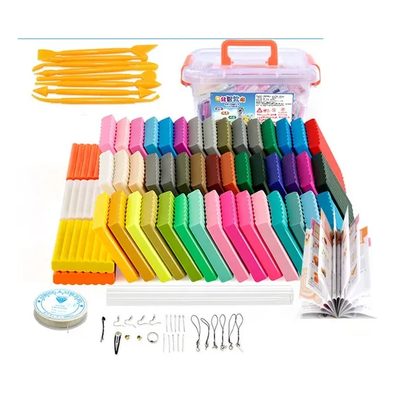 Kit Polymer Clay Art 50 Colores Soft Oven Bake Modelling