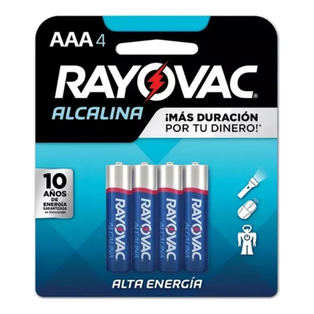 Pack 4 Pilas Alcalinas Rayovac Aaa Oficial