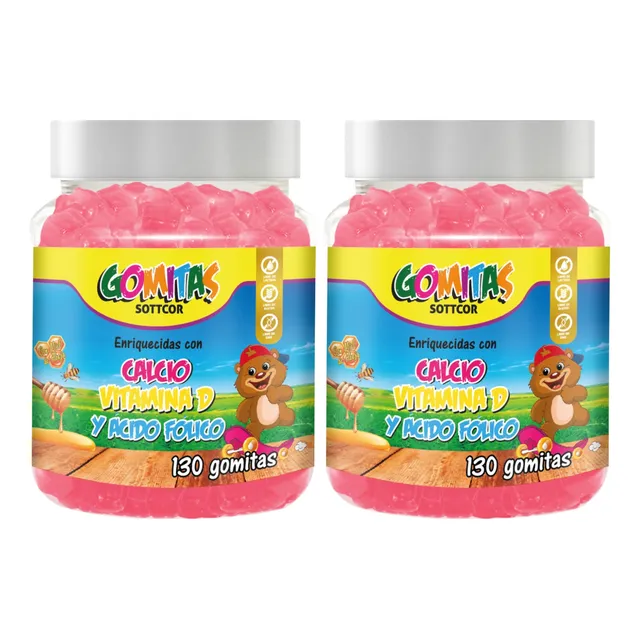 Calcio Para Niños Gomitas Sottcor 100g Chicle X2