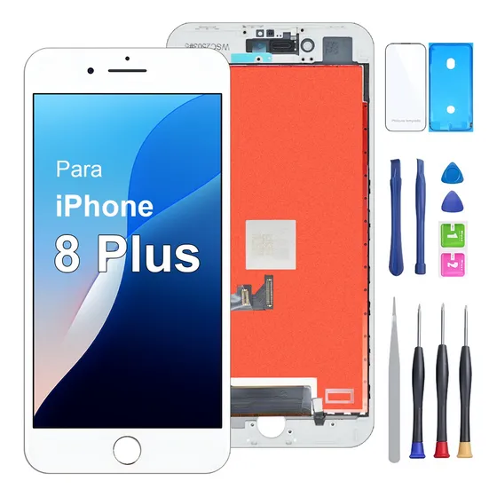 Para iPhone 8 Plus 5.5 Inches Pantalla Lcd Blanco+herramient
