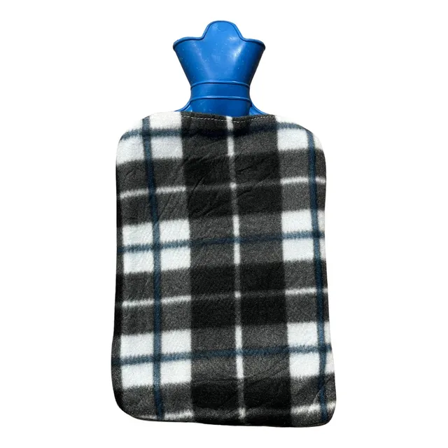 Bolsa De Agua Caliente Para 2 Litros Con Forro Diseño Cuadro