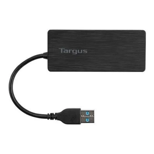 Hub Multipuerto Targus 4 entradas usb 3.0 Conector USB Negro Aluminio Resistente para notebook, laptop, pc, oficina y trabajo ACH124US