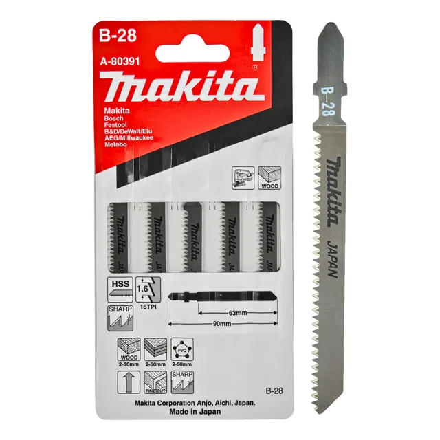 Kit 5 Lâminas Serra Tico Tico Mdf Makita Especial Corte Fino