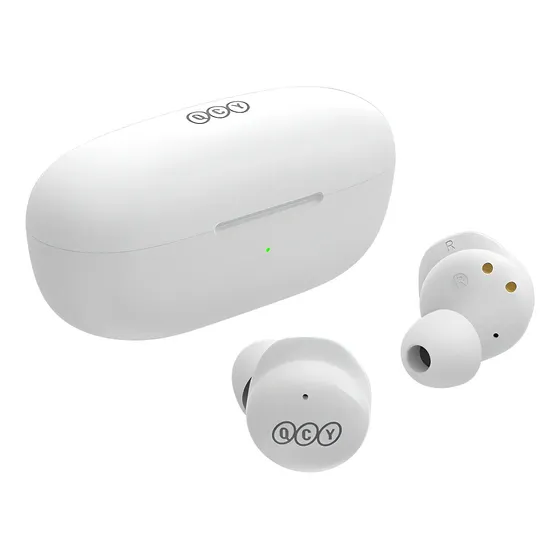 Fone Qcy T17 Bluetooth 5.1 Modo Game E Cancelamento De Ruído Cor Branco
