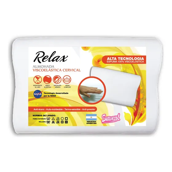 Almohada Cervical Inteligente Viscoelástica Suavecol Color Blanco