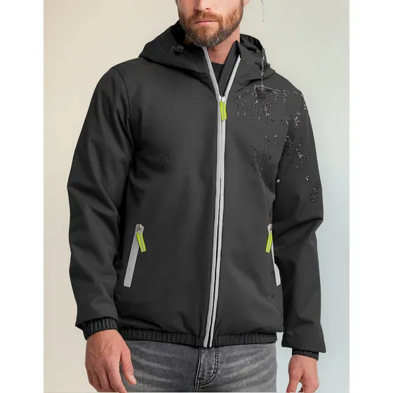Chamarra Impermeable Chaqueta Para Hombre Con Capucha