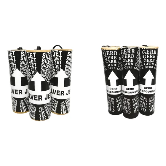 5 Gerbs 15 Seg + 5 Silver Jet Efeitos De Palco Indoor