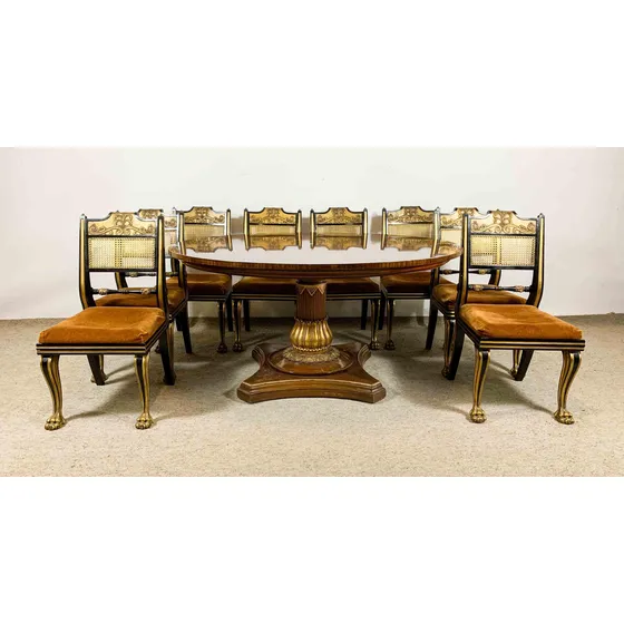 Espectacular Juego De Comedor Imperio De 8 Sillas