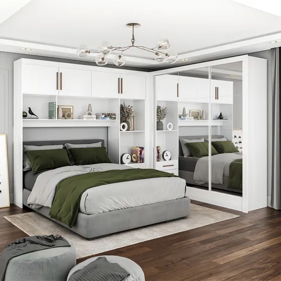 Guarda-roupa Casal Modulado 4 Portas Santiago 3 Portas Jg