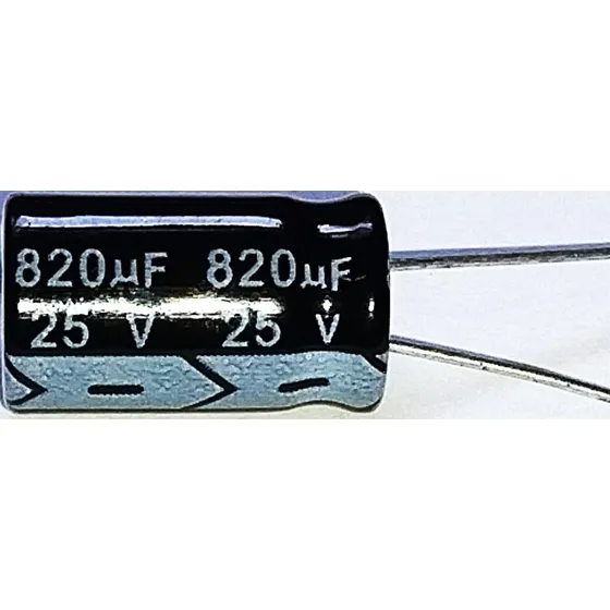 Capacitor Eletrolítico 820uf X 25v 105°c  10 Peças