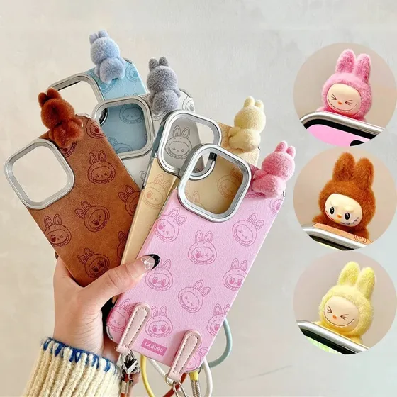 Funda Para iPhone Labubu Con Correa Diseño