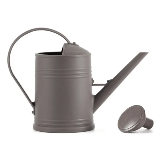 Regadera Plástica Para Jardín 2lts Plantas Interior Deco Color Gris