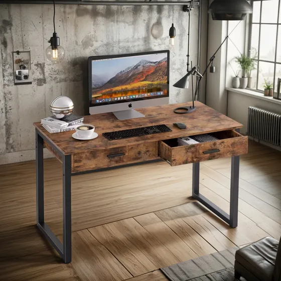 Mesa Escrivaninha Com Gavetas 120cm Ou Sob Medida