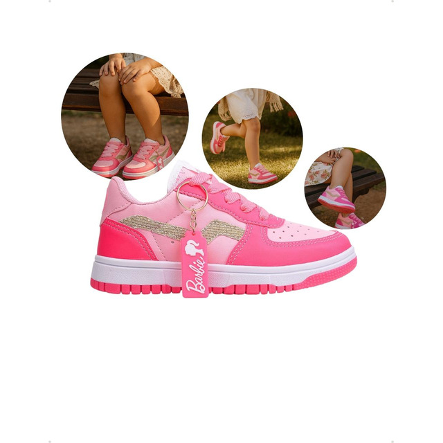 Tênis Infantil Casual Menina Lançamento Barbie Air Cout Dzu Tênis Infantil Casual Menina Lançamento Barbie Air Cout Dzu