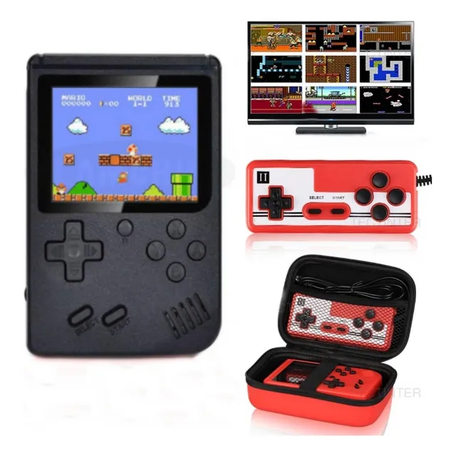 Mini Consola Retro 500 Juegos Portatil Recargable + Estuche