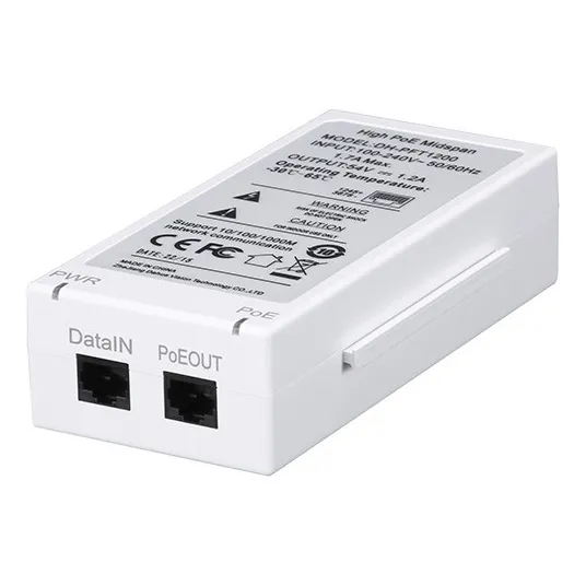 Dai084002 Dahua Pft1200 - Inyector Poe Gigabit 802.3af /v /v