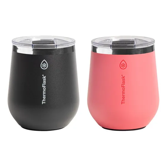 Thermoflask Vaso Acero Inoxidable Frio 354ml, 2 Unidades