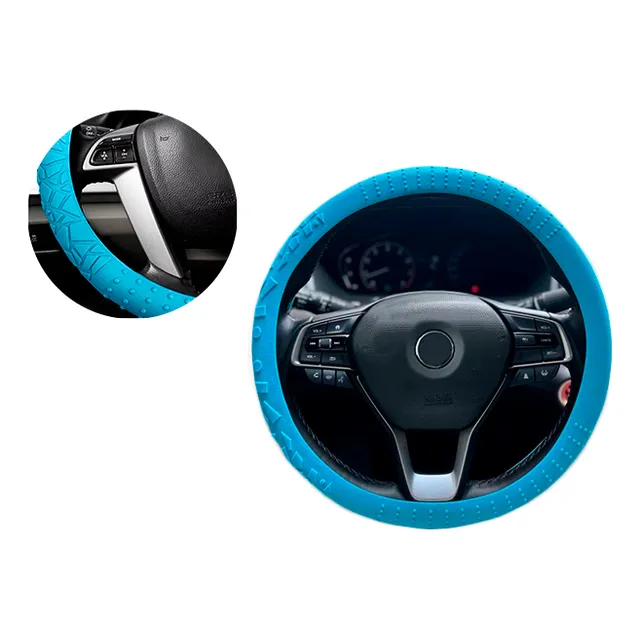 Forro Volante Universal De Silicon Anti Deslizante Azul