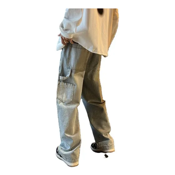 Jean Cargo Recto Regulable Multi Bolsillos
