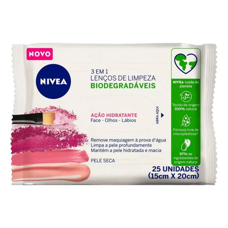 Lenços De Limpeza 3 Em 1 Pele Seca Nivea Ação Hidratante Lenços De Limpeza 3 Em 1 Pele Seca Nivea Ação Hidratante