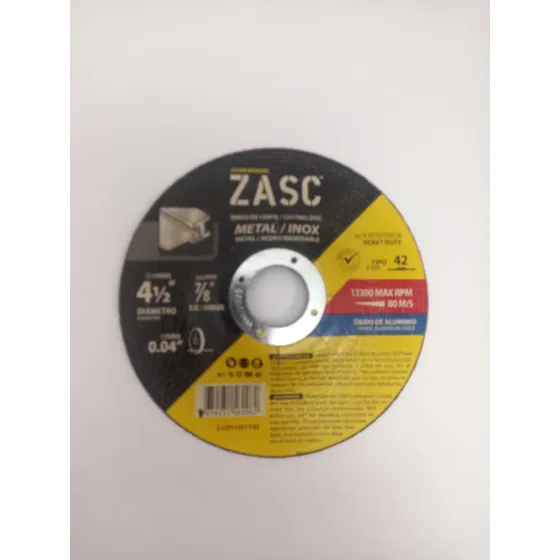 Disco Corte Metal Extra Fino 4 1/2  Zasc 62962
