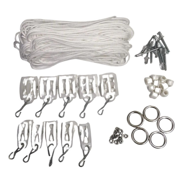 Kit Completo Reparo Varal De Teto Ou Parede C 23,5m De Corda Kit Completo Reparo Varal De Teto Ou Parede C 23,5m De Corda