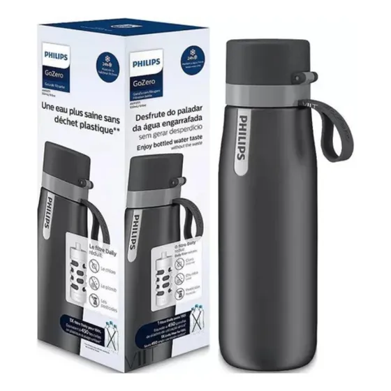 Botella Filtrante Philips Gozero 550ml Acero Inoxidable Aisl