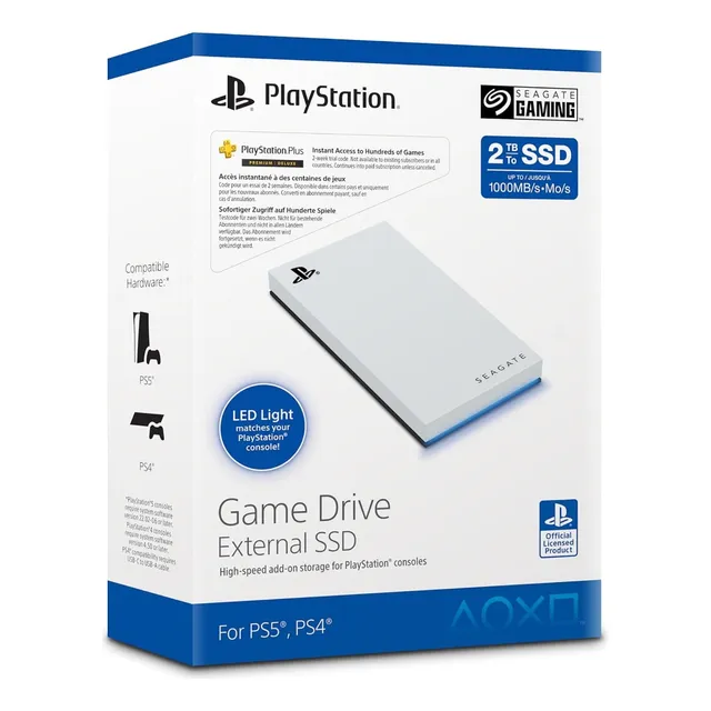 Disco sólido SSD externo Seagate STMH2000100 2TB blanco