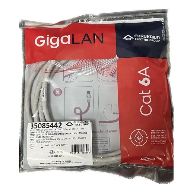 Patch Cord Cat 6a 2,5 Mts Furukawa 35085119 En Palermo