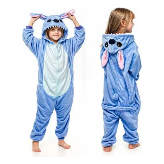 Pijama Entero Kigurumi Polar De Stitch Niños
