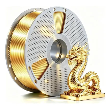 Filamento 3d Yameite Pla+silk Colorido 1kg Multicolor Dourado