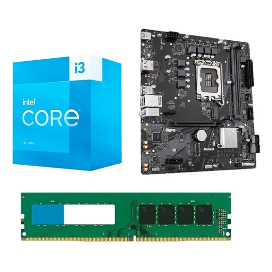 Combo Actualizacion Pc Intel Core I3 13100 16gb Ddr4 Mother